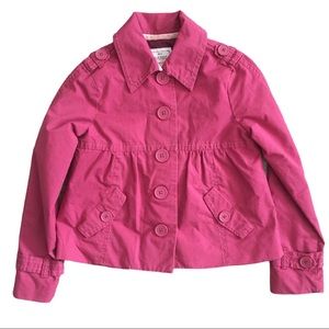 OLD NAVY Purple Pink Button Swing JACKET Girls M